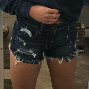 Super distressed American eagle shorts